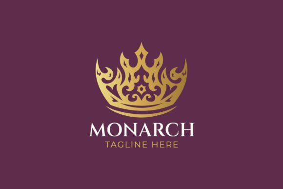 Abstract Monarch Pointed Crown Logo: Premium Graphics for Logo Templates