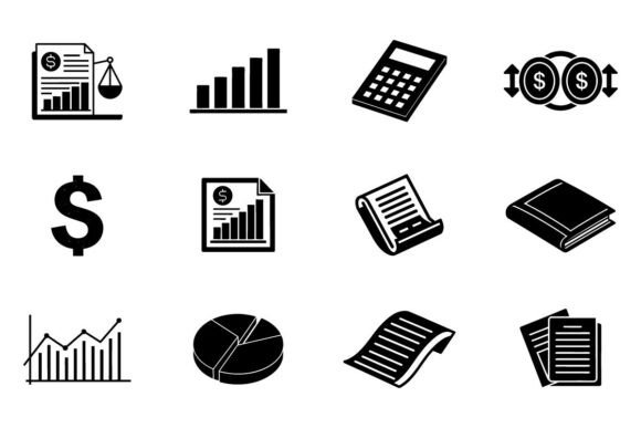 Accounting Vector Icon Set – Finance, T: Graphics & Illustrations Review
