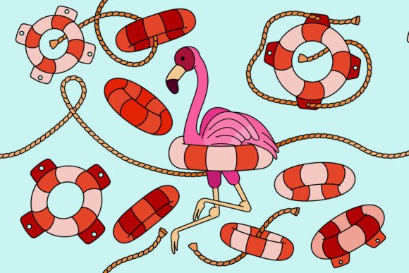 Beach Flamingo Doodle Art Fun Review