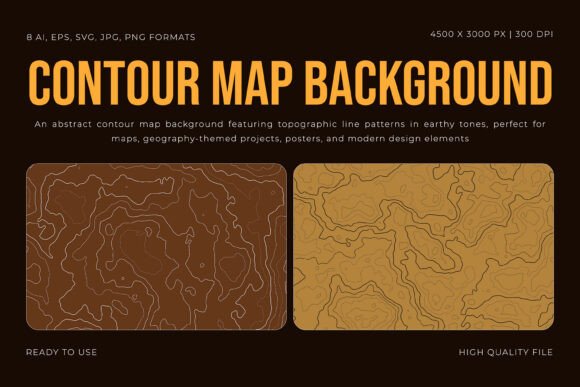 Contour Map Background Graphics for Authentic Branding