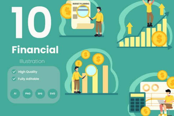 Financial Illustration Pack Review: Graphics for Sellers