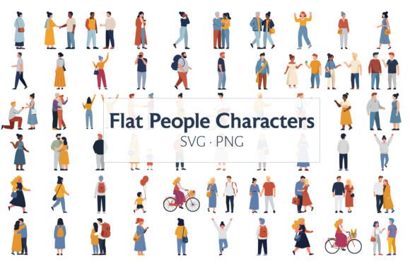 Flat People Characters Vector Set: Modern Graphics & Illustrations Review