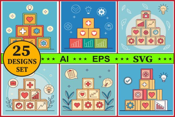 Healthcare Icon Vector Clipart Bundle for Graphics and Illustrations