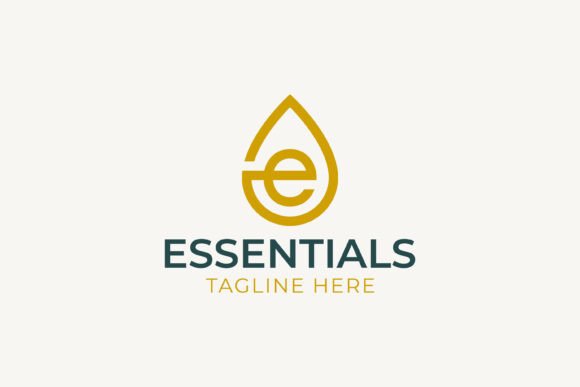Letter E and Water Drip Logo Concept: Essential Graphics for Modern Branding