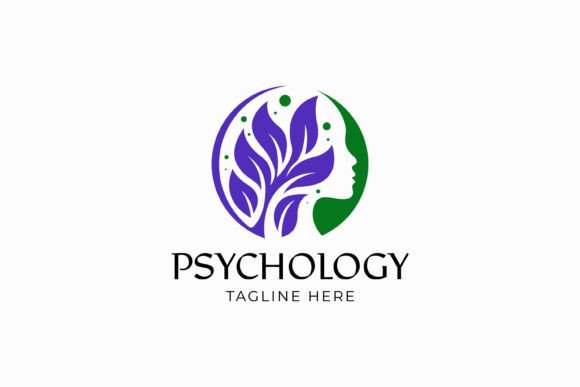 Logo Leaf and Face Concept Psychology: A Review for Graphics & Logo Templates