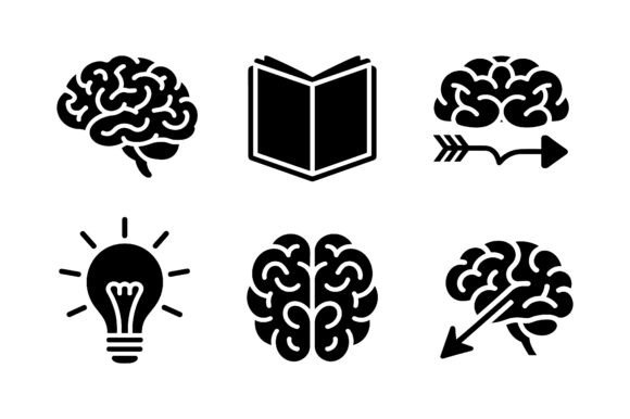 Mindset Idea Generation Icon Set EPS for Graphics & Icons