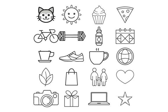 Minimalist Flat Vector Icon Set – Lifest Graphics