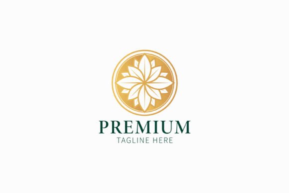 Premium Gold Leaf Logo Sign Symbol Graphics & Logo Templates
