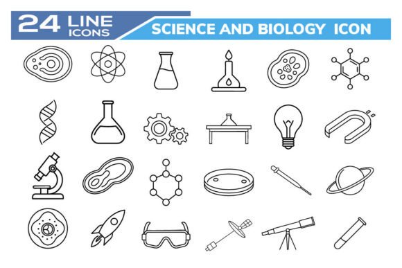 Science and Biology Vector Icon Set: Premium Graphics for Illustrations