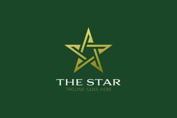Star Shape Gold Luxury Logo Brand Graphics for Logos